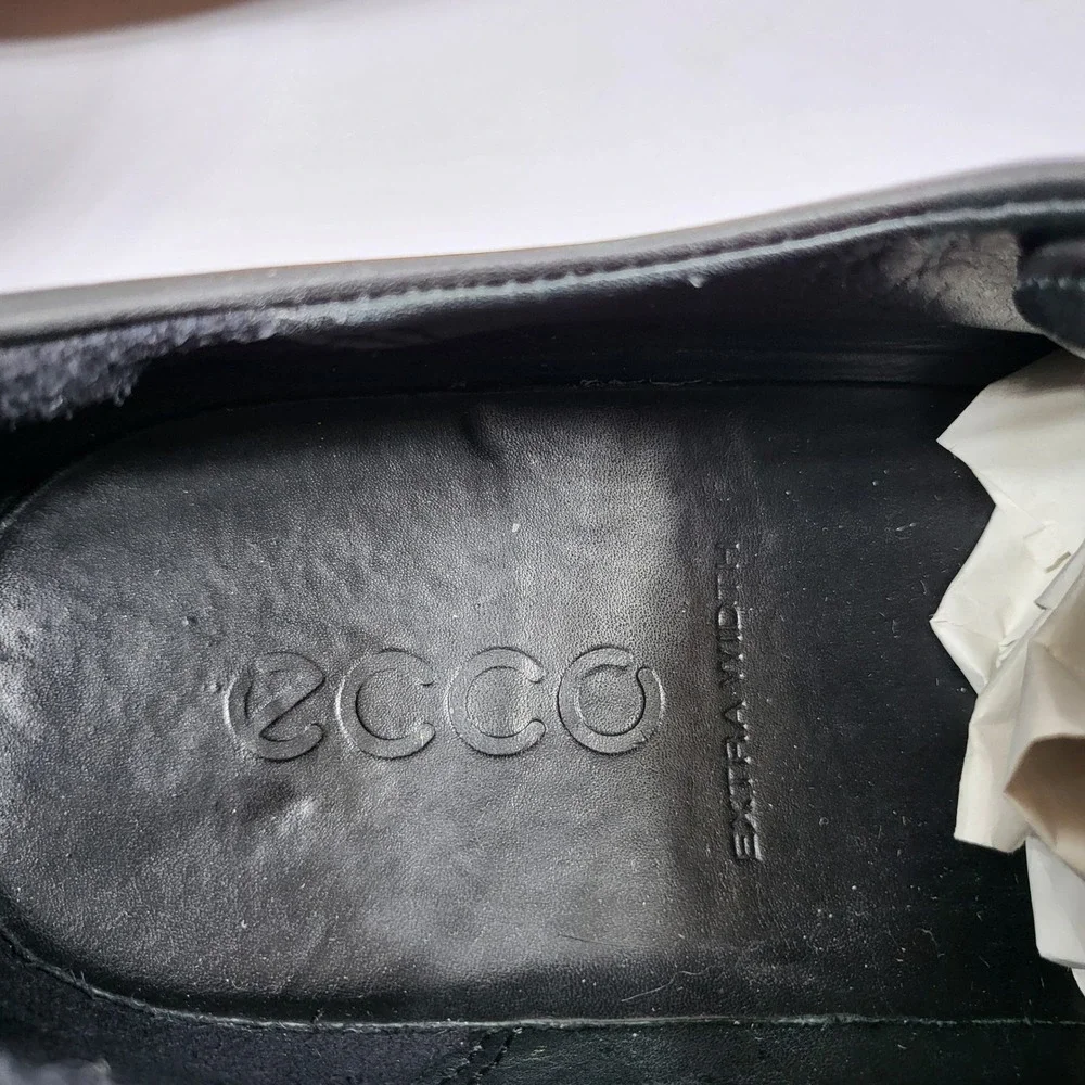 ECCO Soft 8 Mens Black Leather Sneakers Danish Design 440504-11001 Size 44 US 10